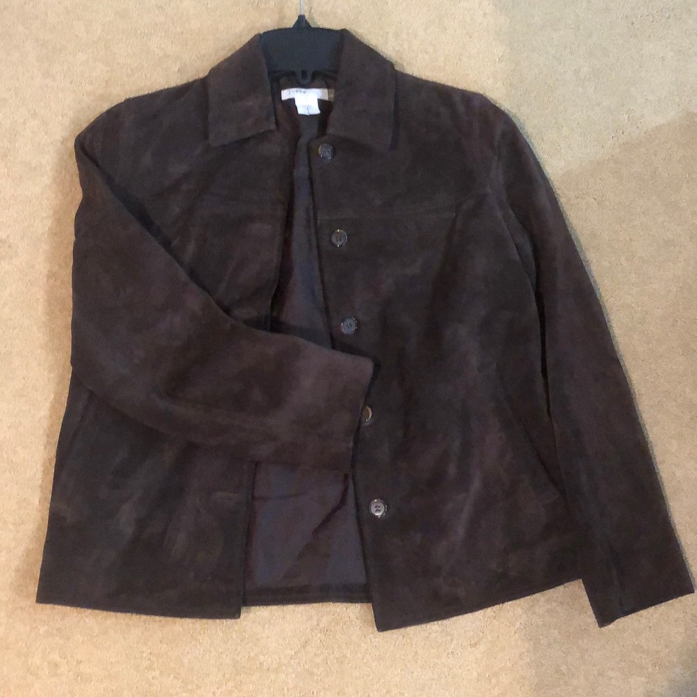 100 % leather jcrew jacket